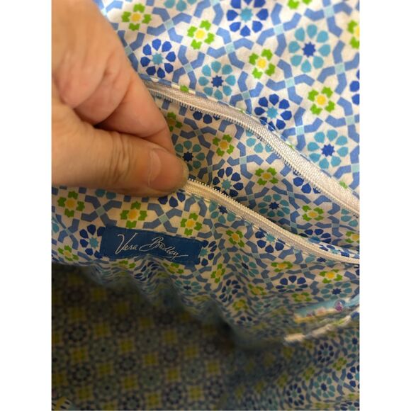 Vera Bradley straw beach shoulder bag Capri Blue - Picture 5 of 11